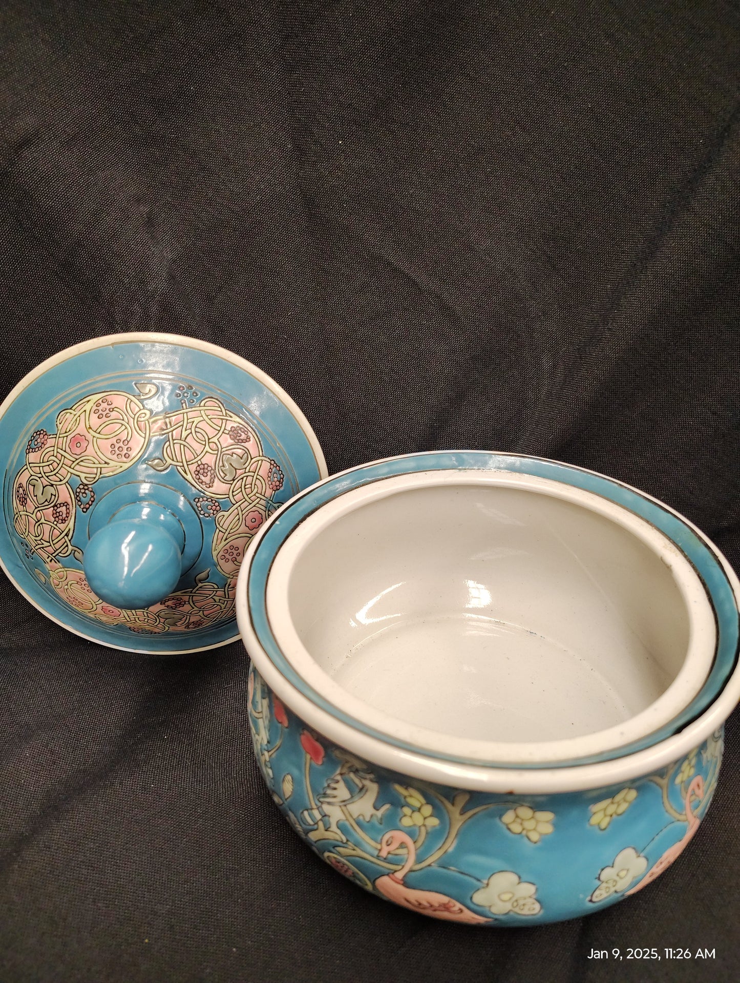 Teal Japanese covered dish