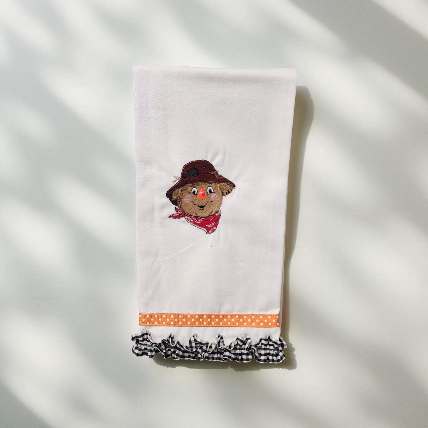 Hand-Crafted Embroidered Halloween Hand Towels