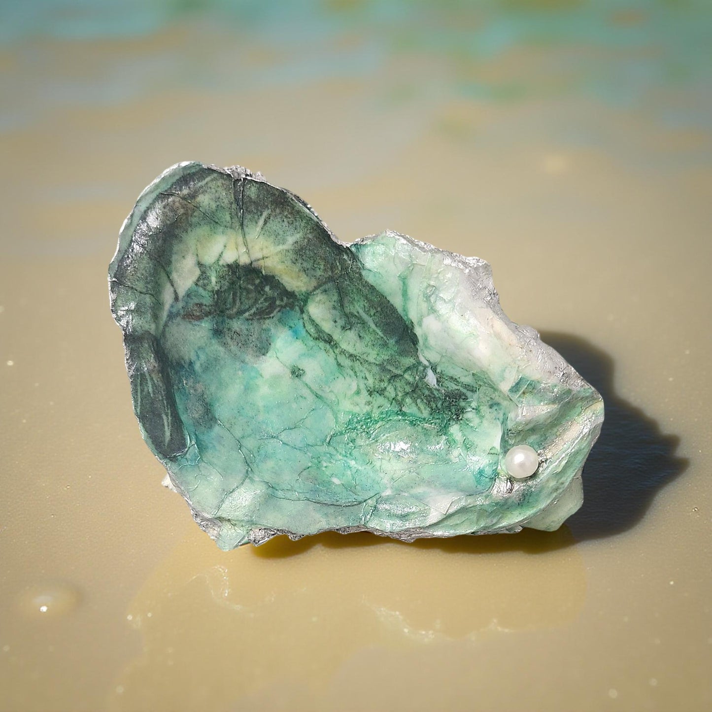 Decorative Louisiana Oyster Shell Art - Hand-crafted