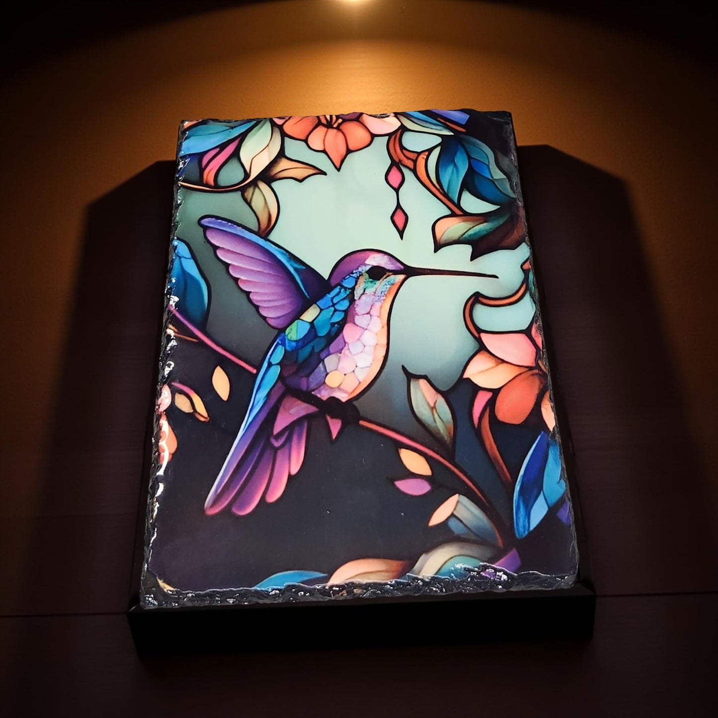 Hummingbird Decorative Slate - Beautiful Memorial Sign
