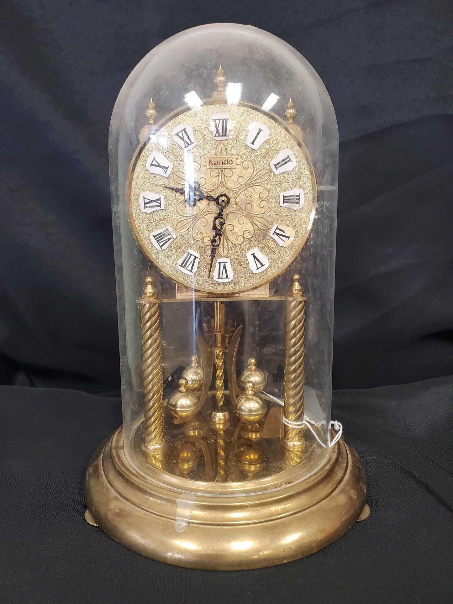 Kundo Roman Numeral Glass Dome Anniversary Clock