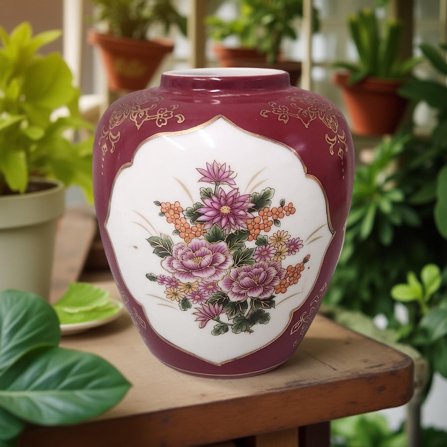 Japanese Ginger Jar (No Lid)