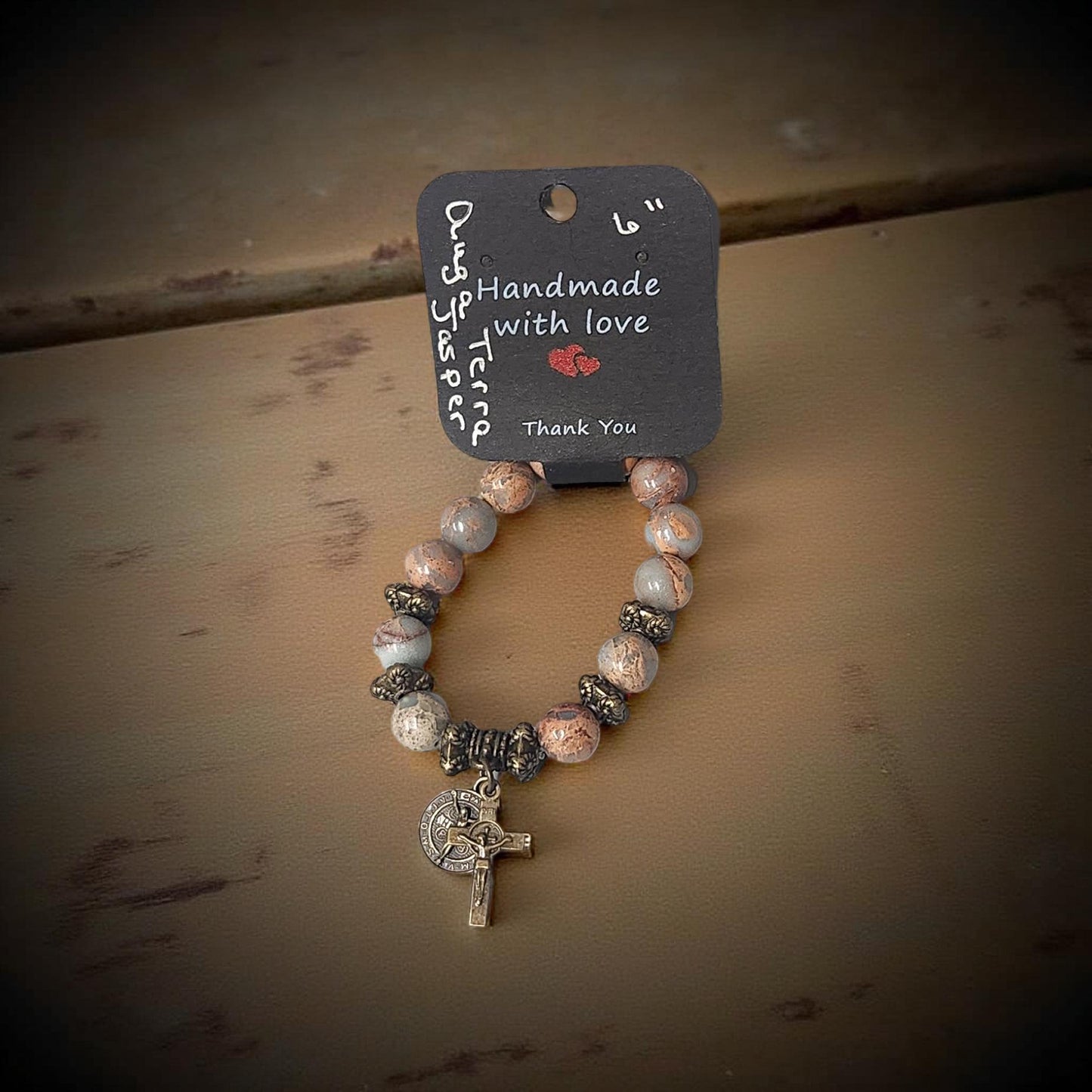 Unique Auga Terra Jasper Bracelet - Handmade Jewelry