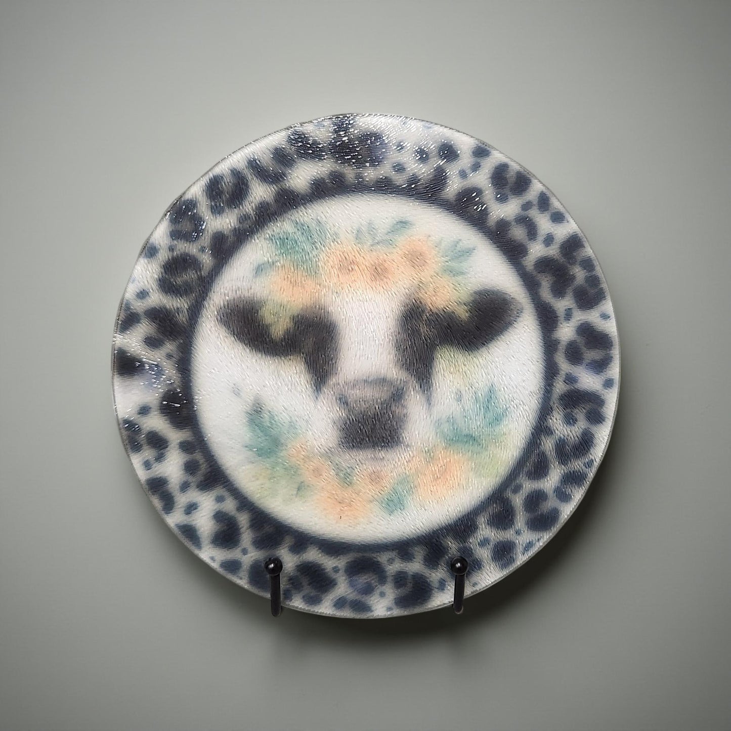 8″ Decorative Glass Round Cutting Board - Fun Quotes