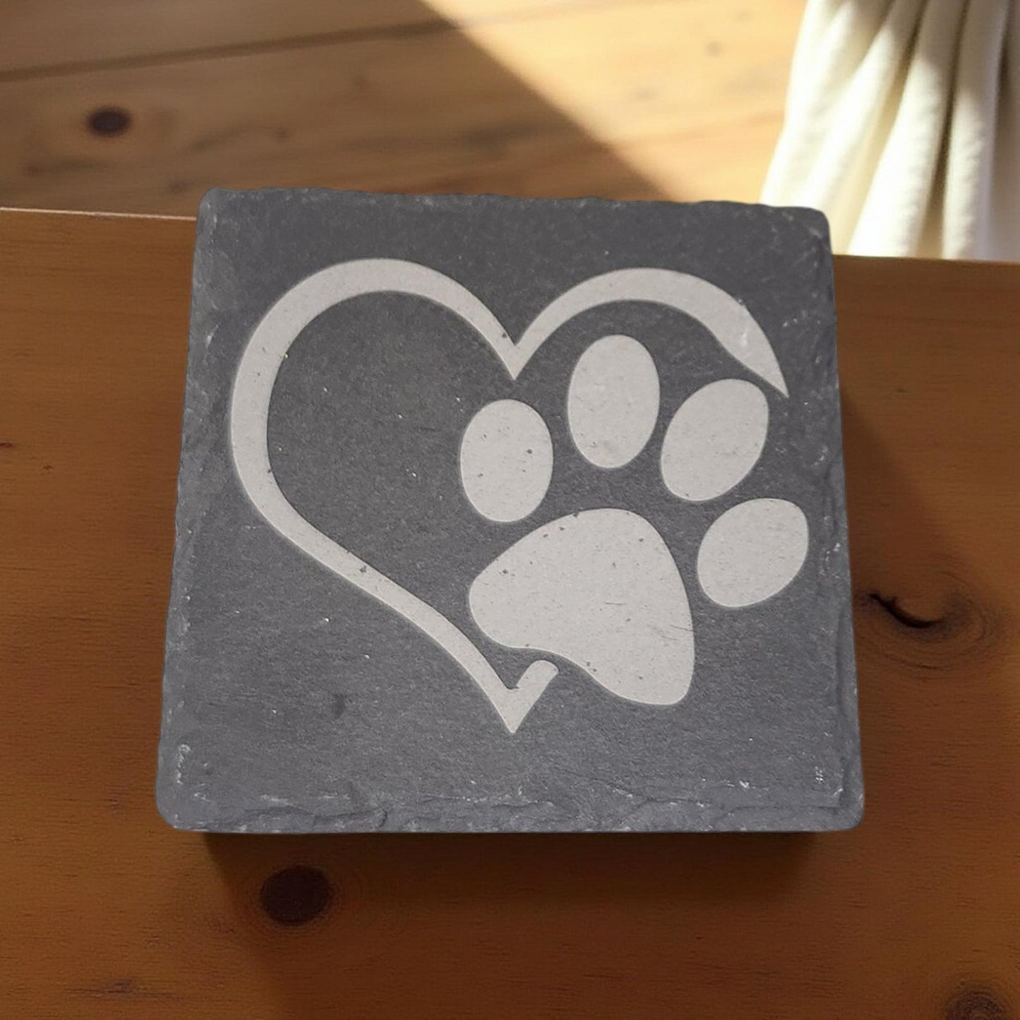 Rustic Slate Coasters for Dog Owners
