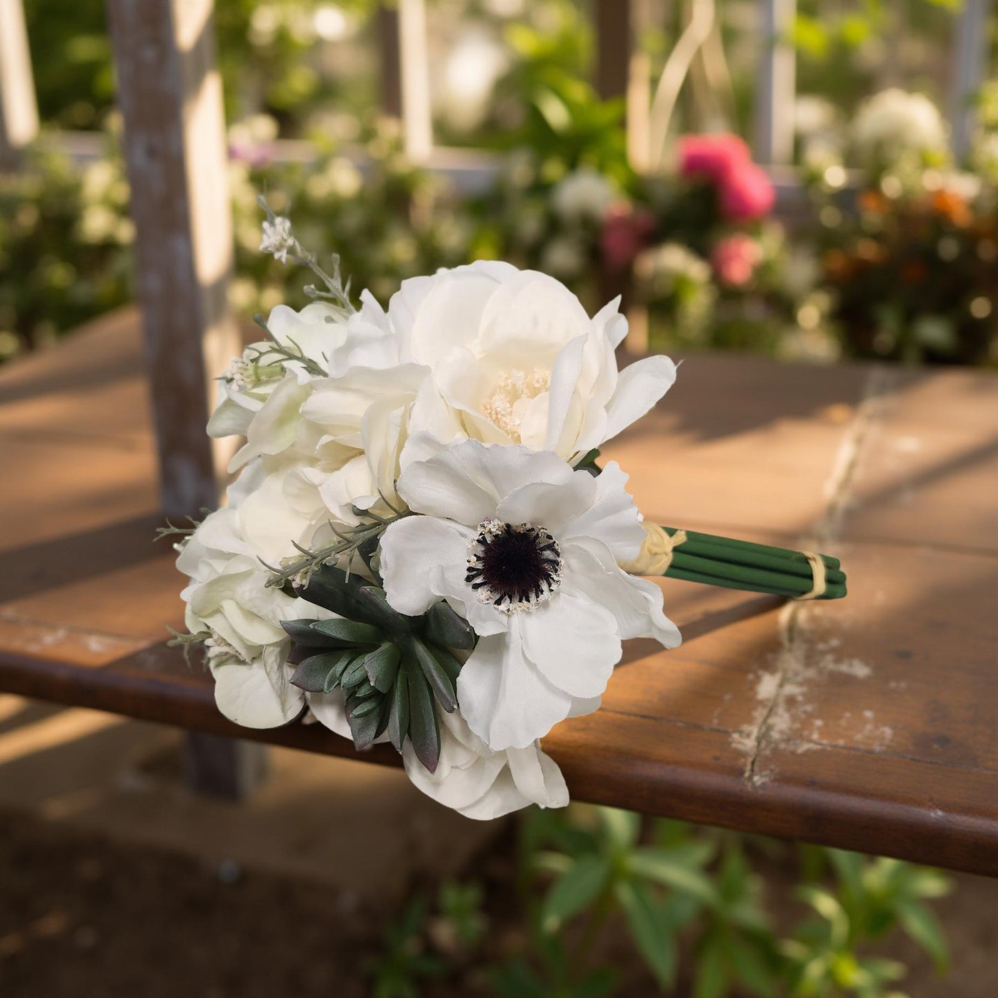 Handheld White Bouquet - Elegant Wedding Flower Arrangement