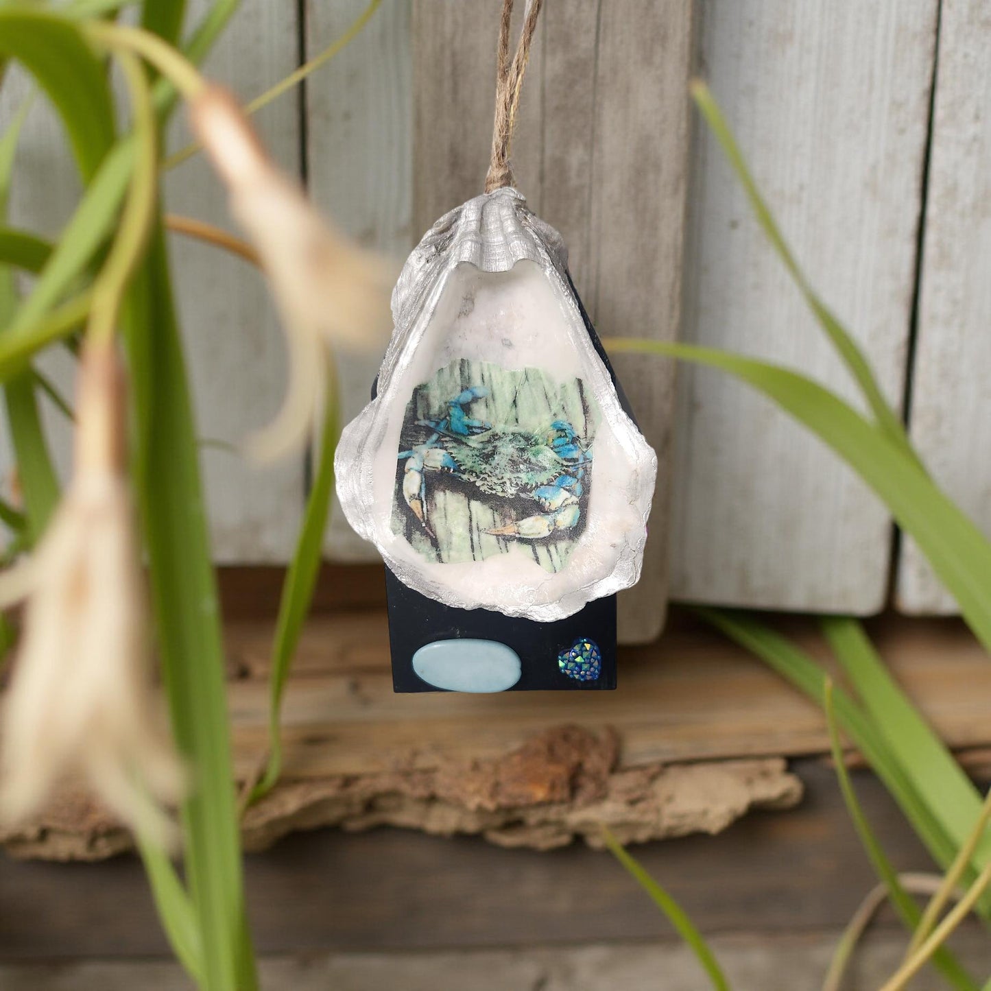 Decorative Louisiana Oyster Shell Art - Hand-crafted