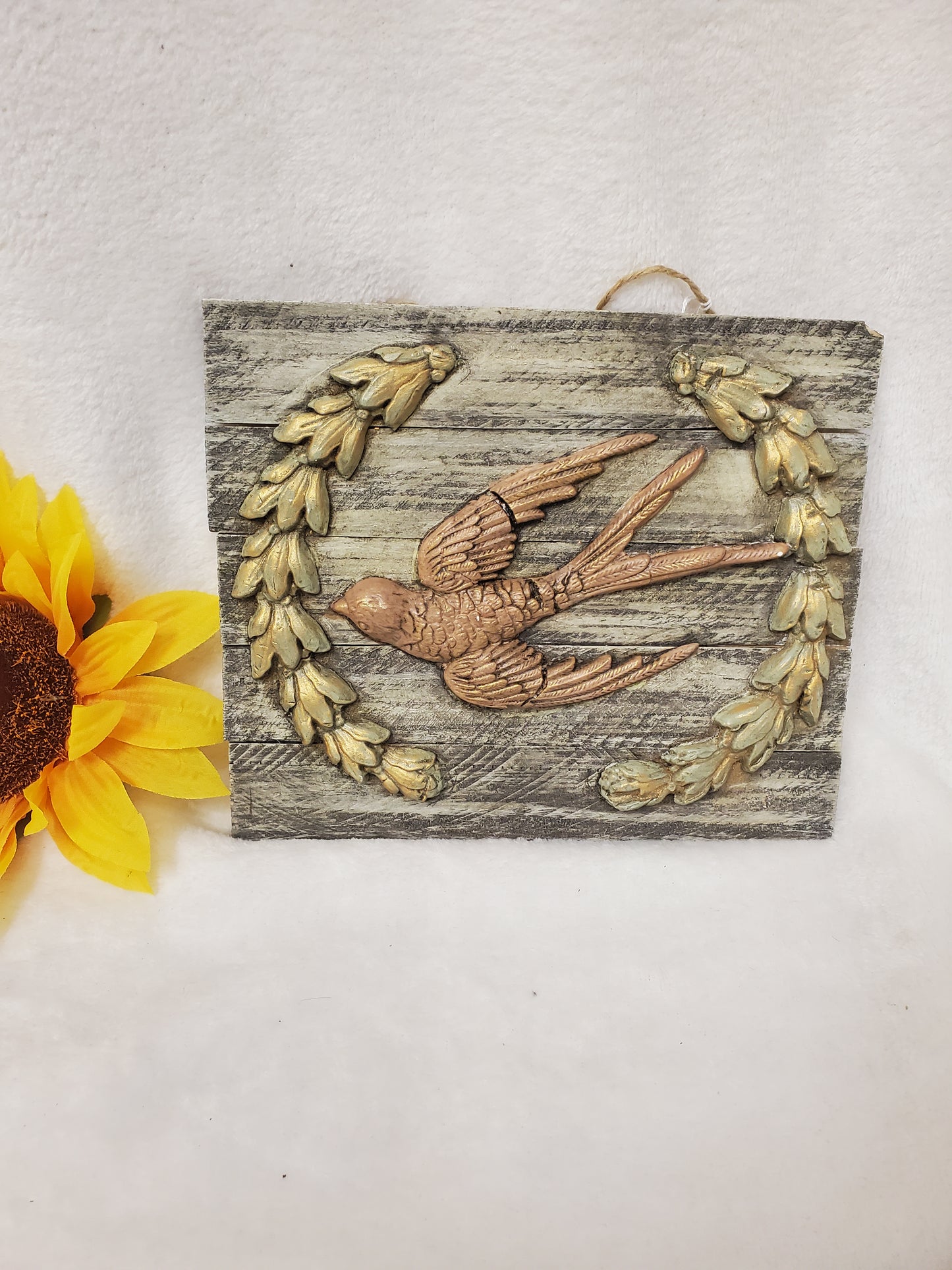 Rustic Sparrow Wall Art - Hand-crafted Design