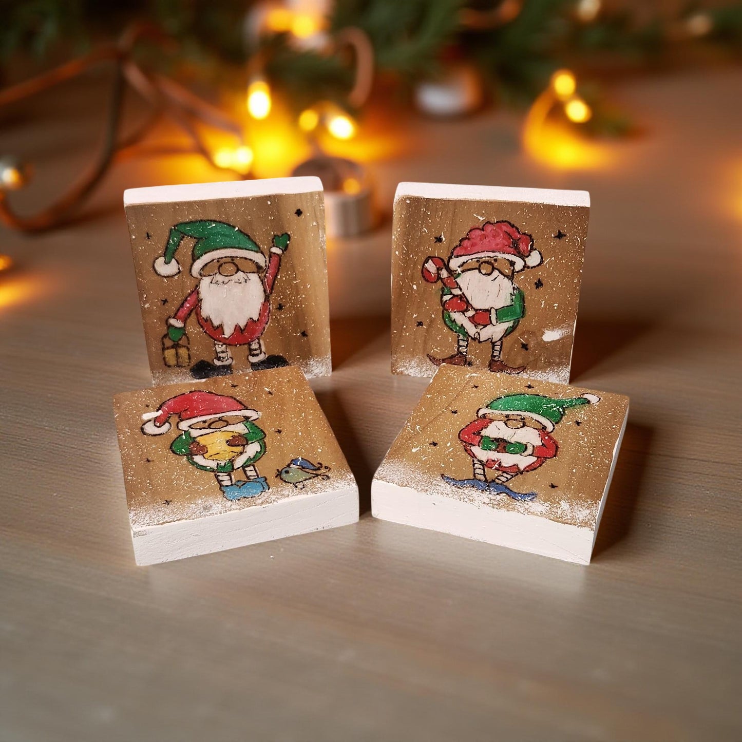 Hand-Crafted Wood-Burned Coaster Sets