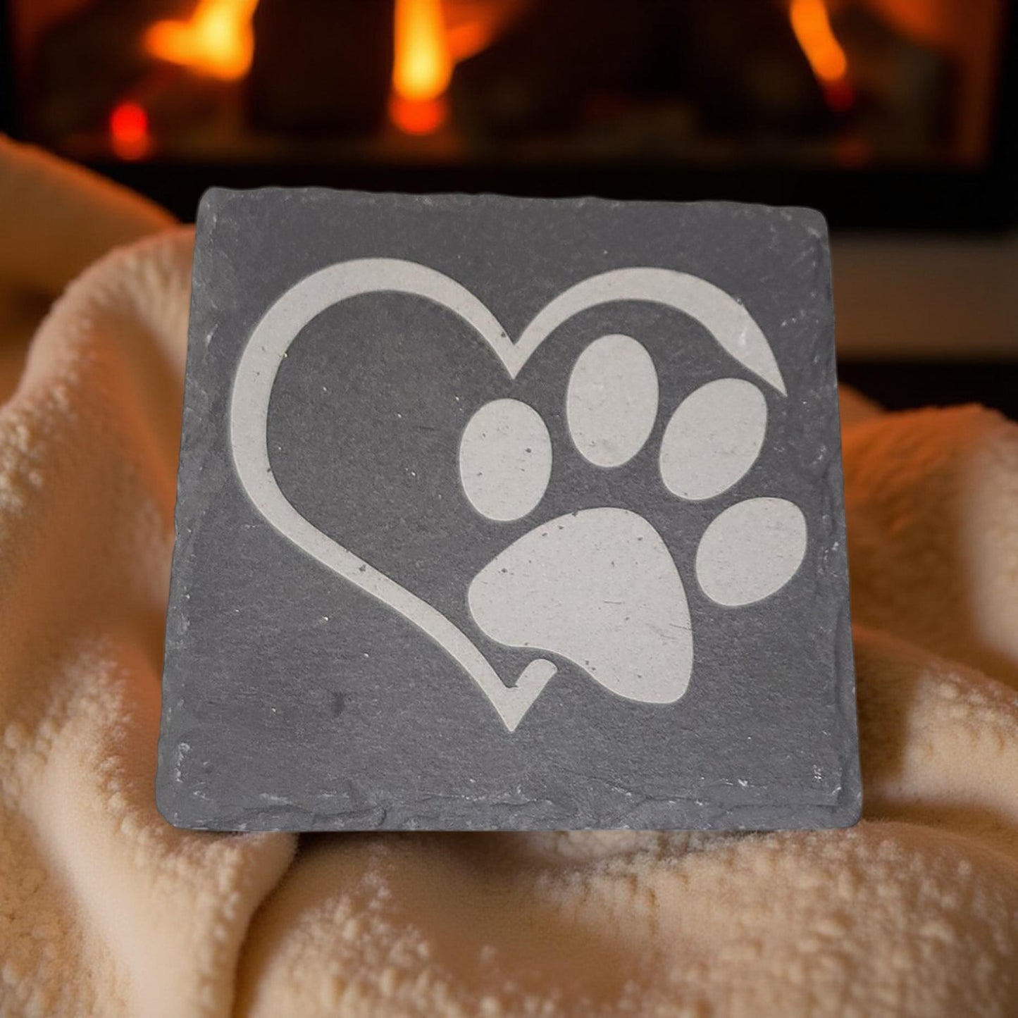 Rustic Slate Coasters for Dog Owners