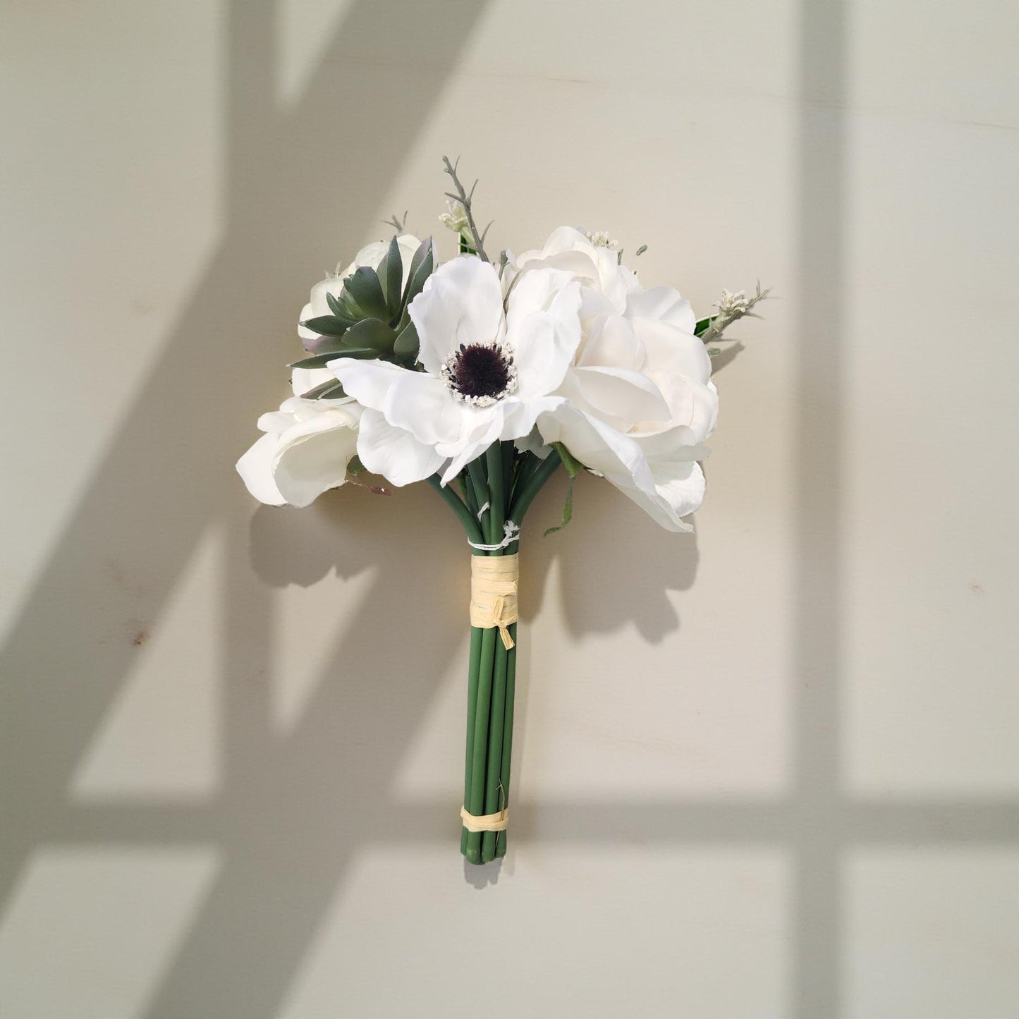 Handheld White Bouquet - Elegant Wedding Flower Arrangement