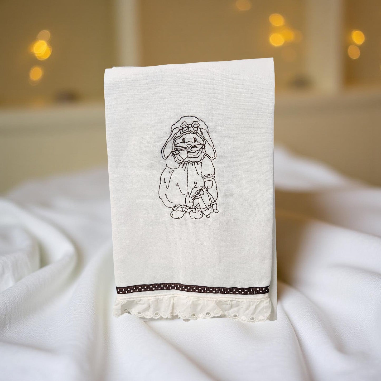 Hand-Crafted Embroidered Decorative Easter Hand Towels