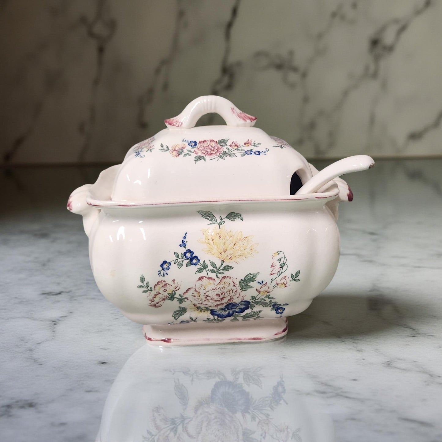 Porcelain Tureen with Original Ladle