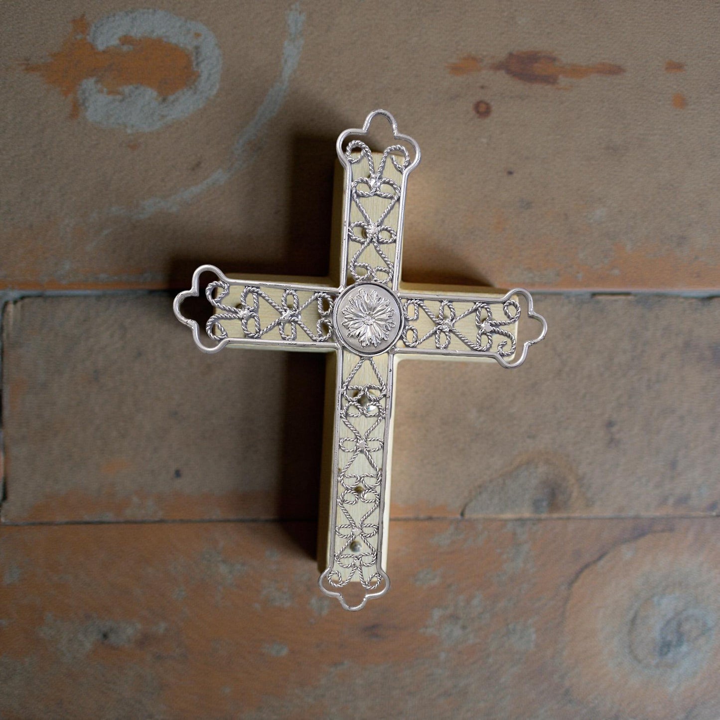 Ornate Silver Wall Hanging Crosses