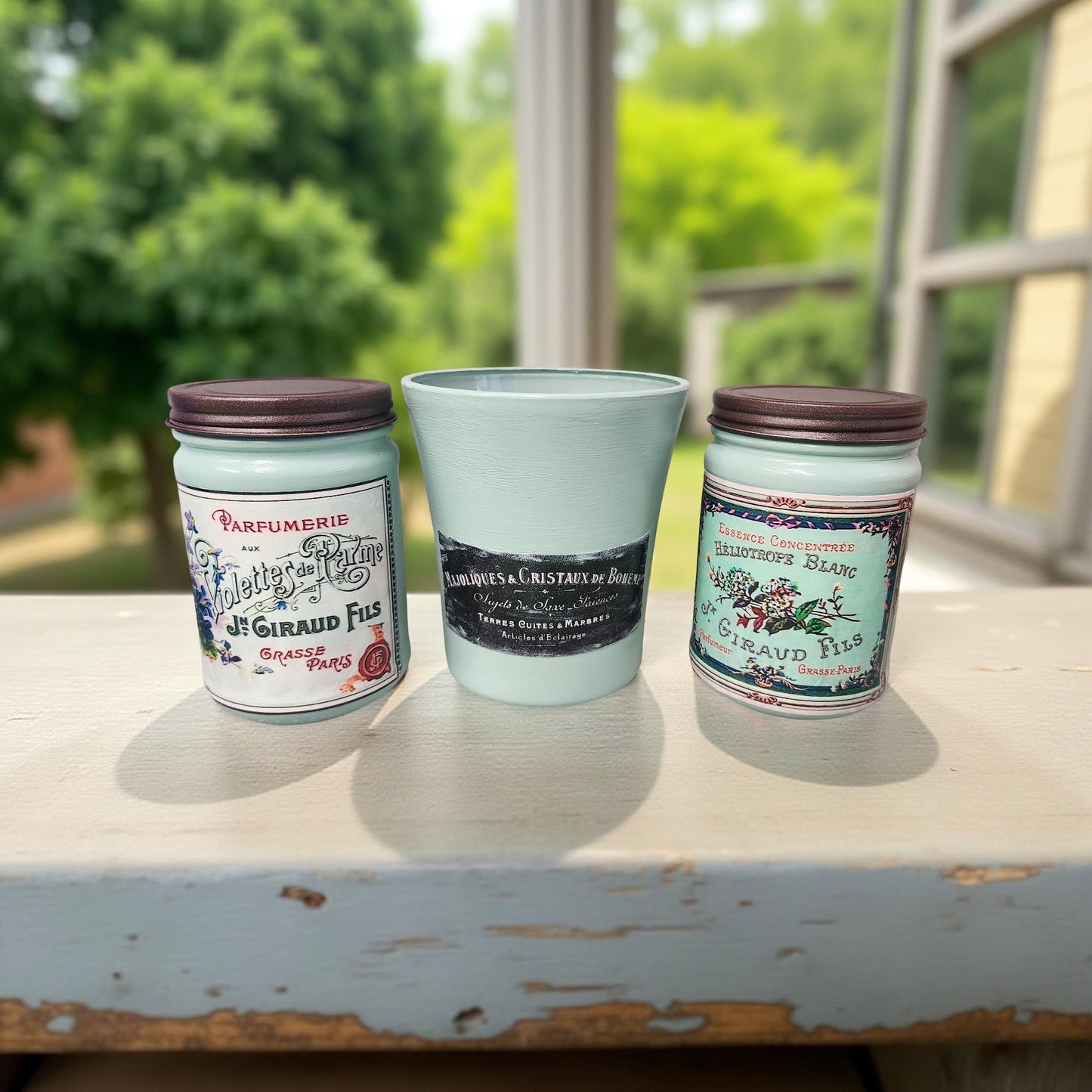 Rustic Kitchen Display (set of 3) Vintage Inspired Table Decor