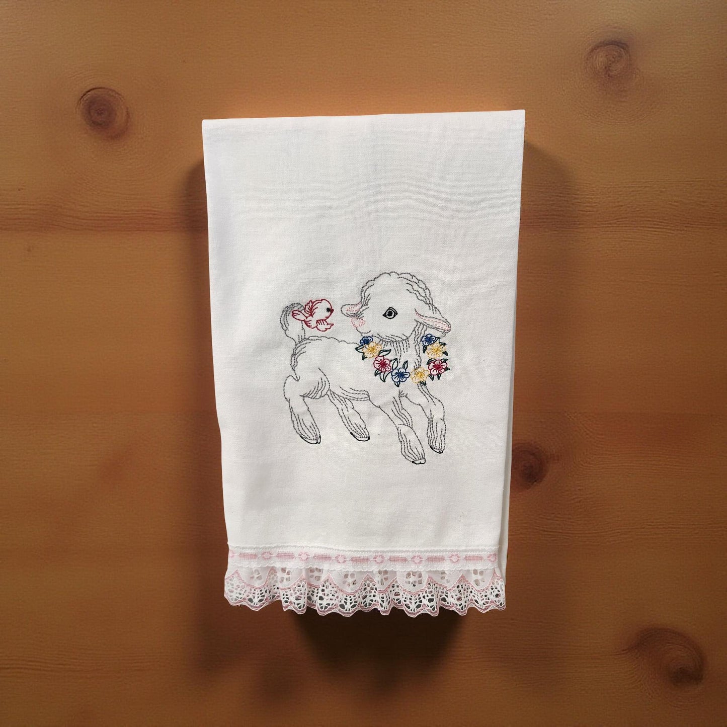 Hand-Crafted Embroidered Decorative Easter Hand Towels