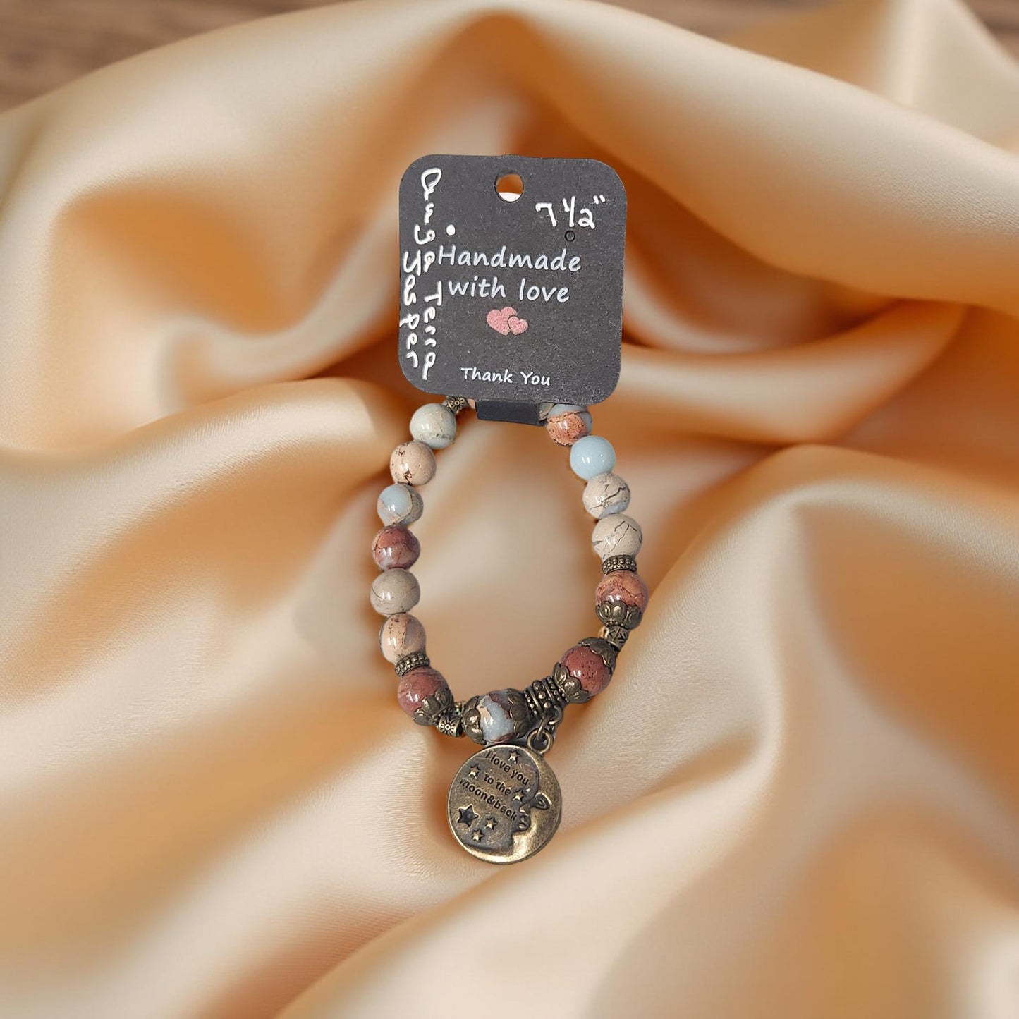 Unique Auga Terra Jasper Bracelet - Handmade Jewelry