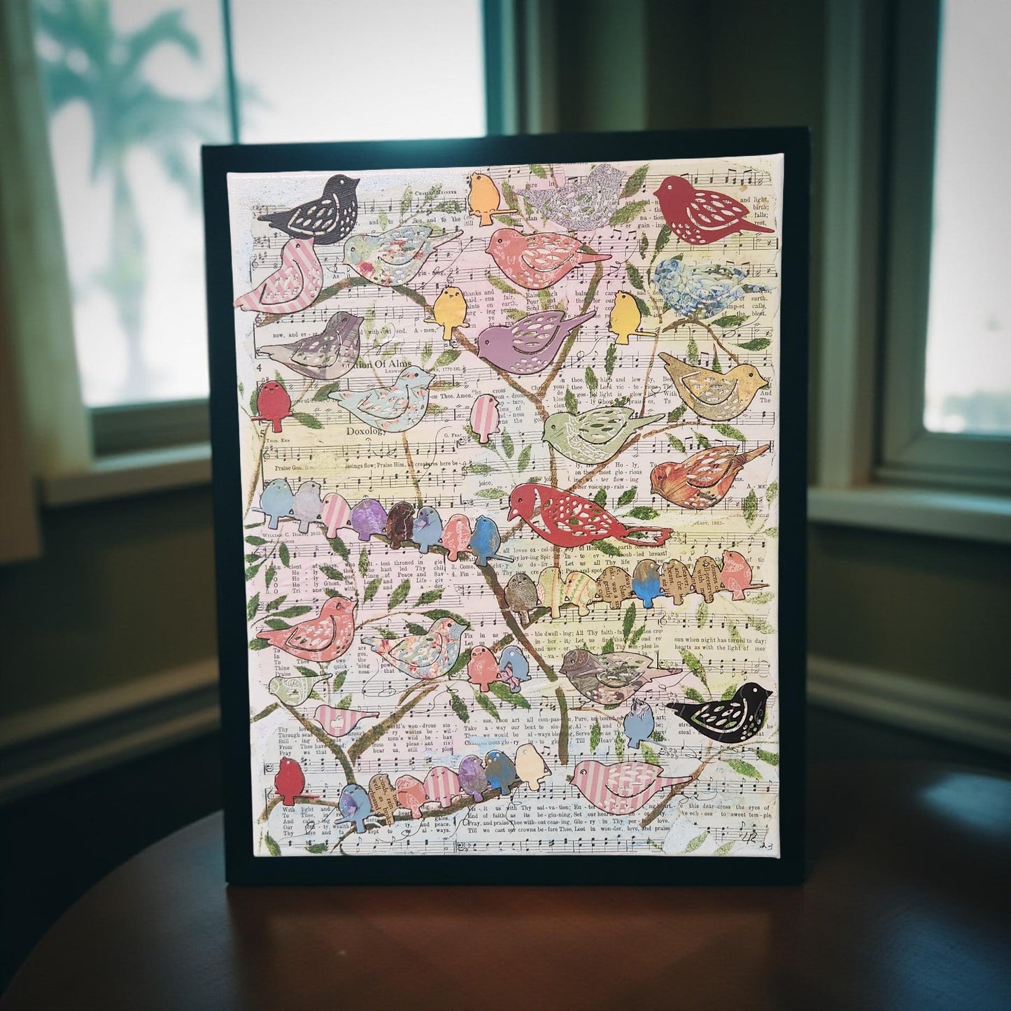 Artisan Bird Canvas Art - Handcrafted Decoration