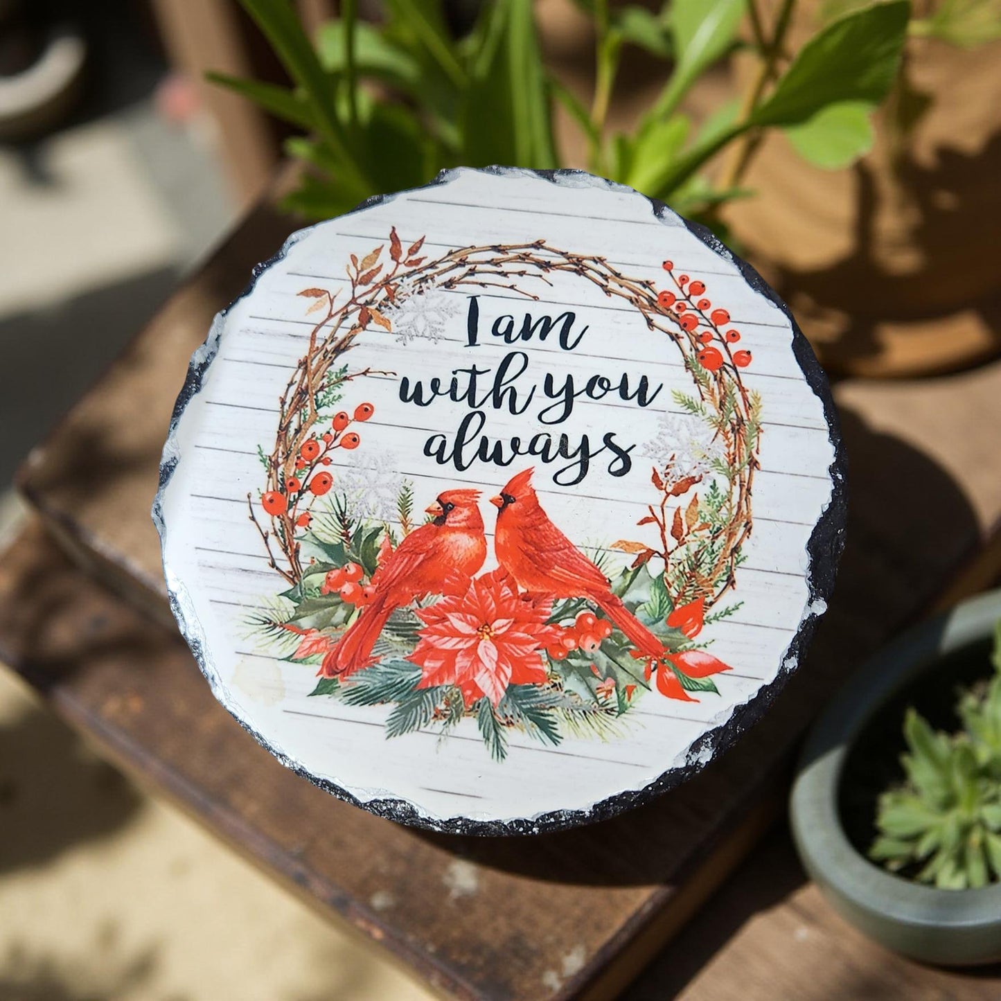"I Am Always with You" Decorative Slate - Beautiful Memorial Sign
