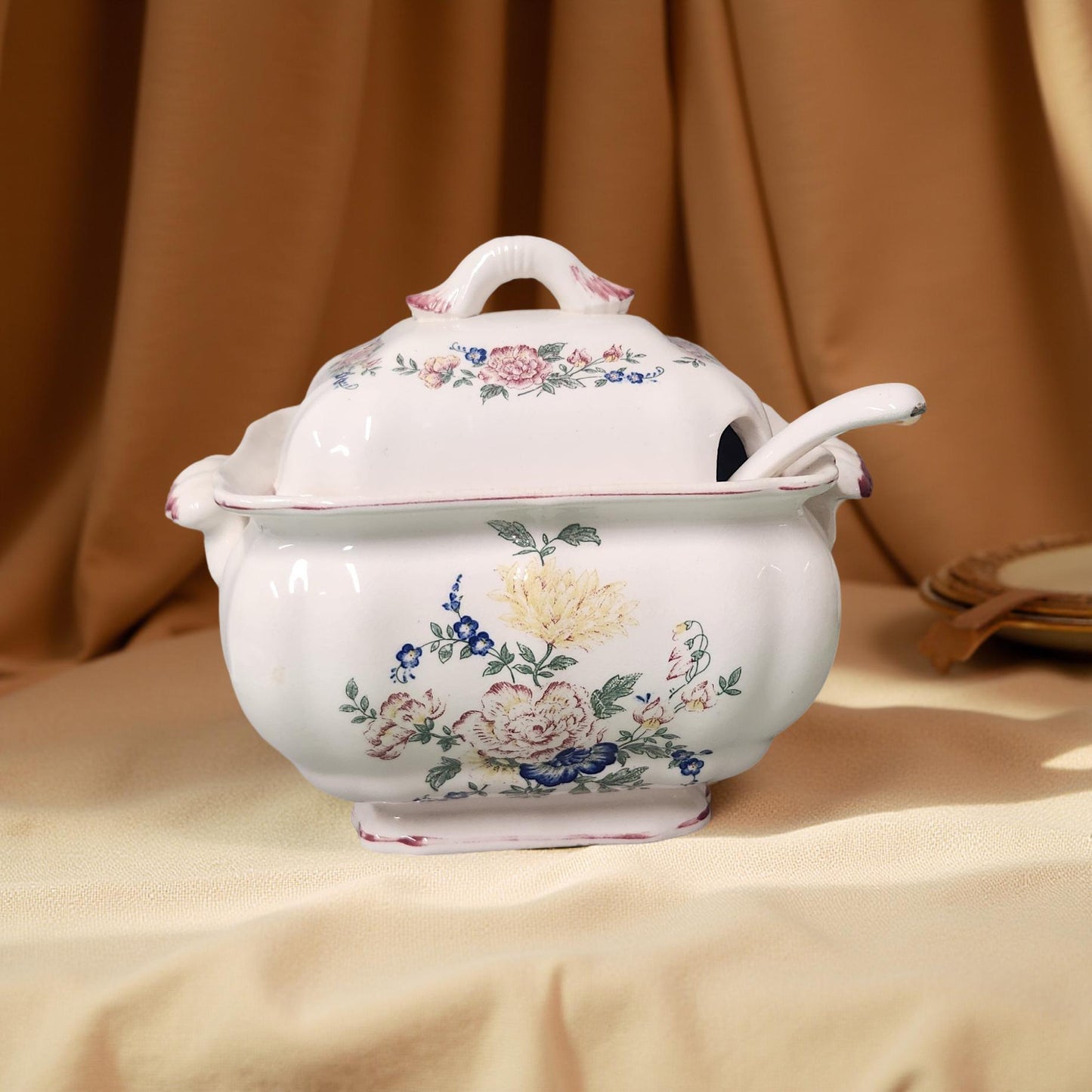 Porcelain Tureen with Original Ladle