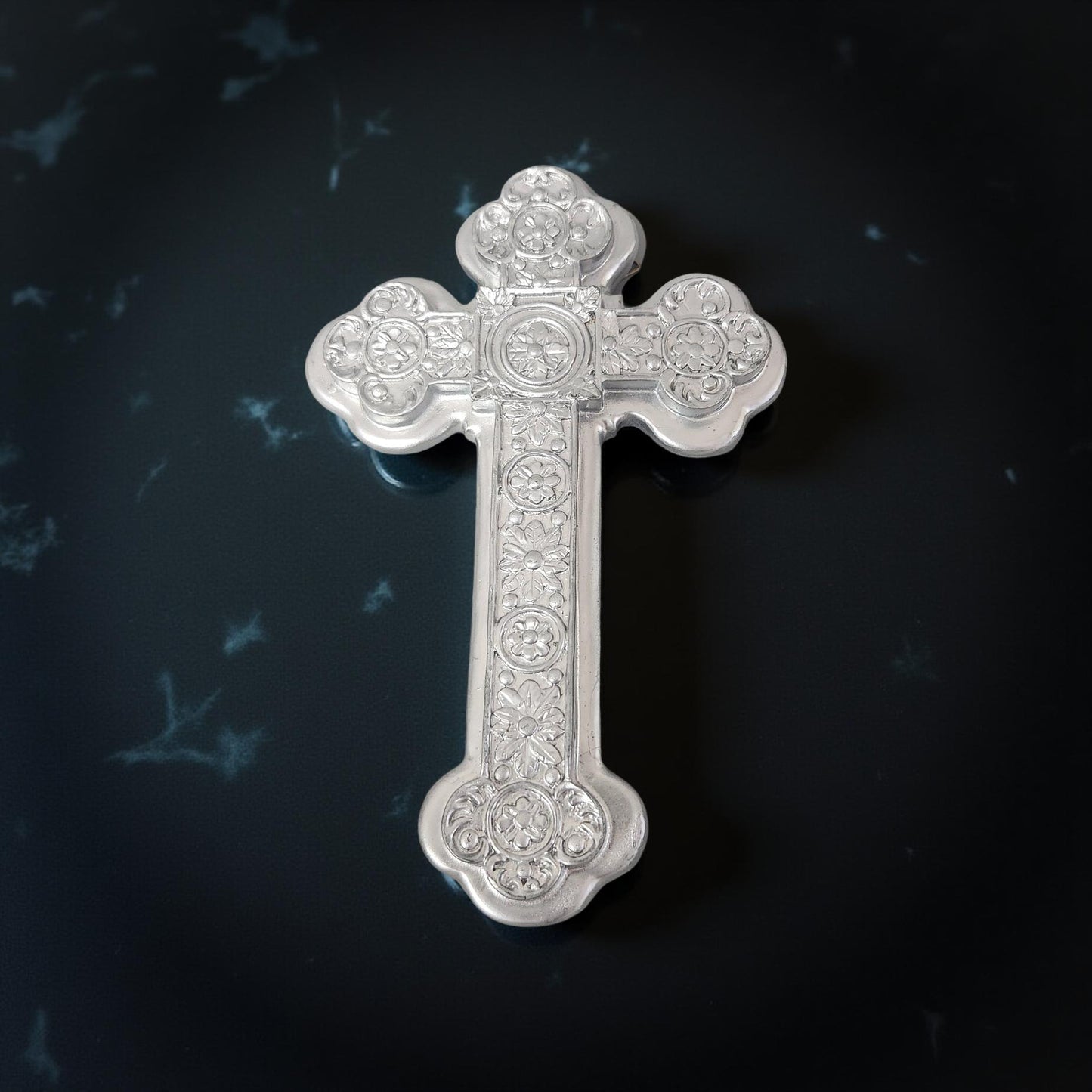 Ornate Silver Wall Hanging Crosses