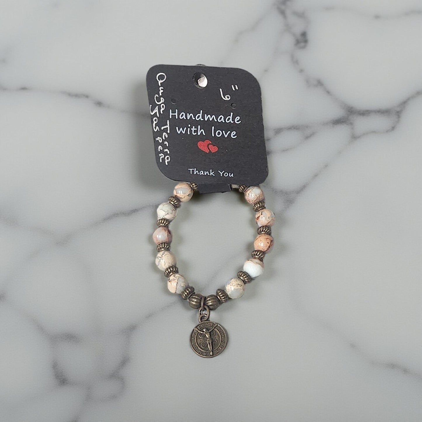 Unique Auga Terra Jasper Bracelet - Handmade Jewelry