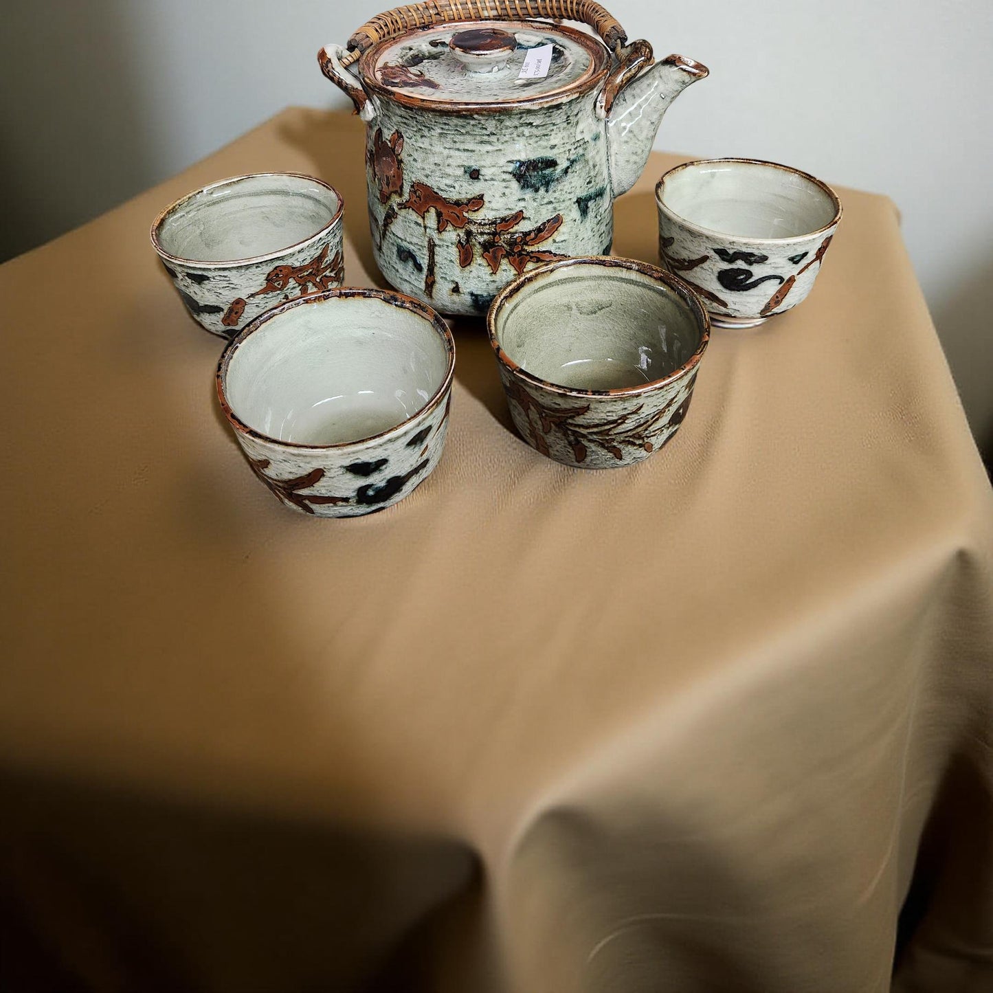Rustic Olive Green Teapot Set