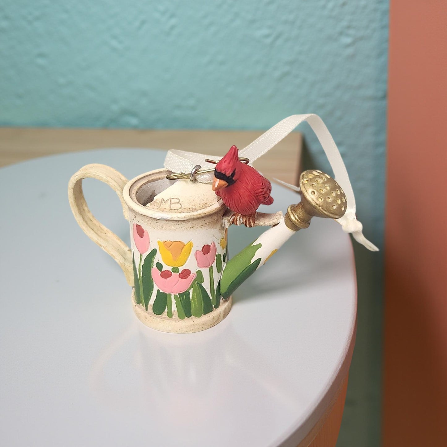 2004 Thirsty Cardinal Ornament - Vintage Marjolein Bastin's Easter Hallmark Collection
