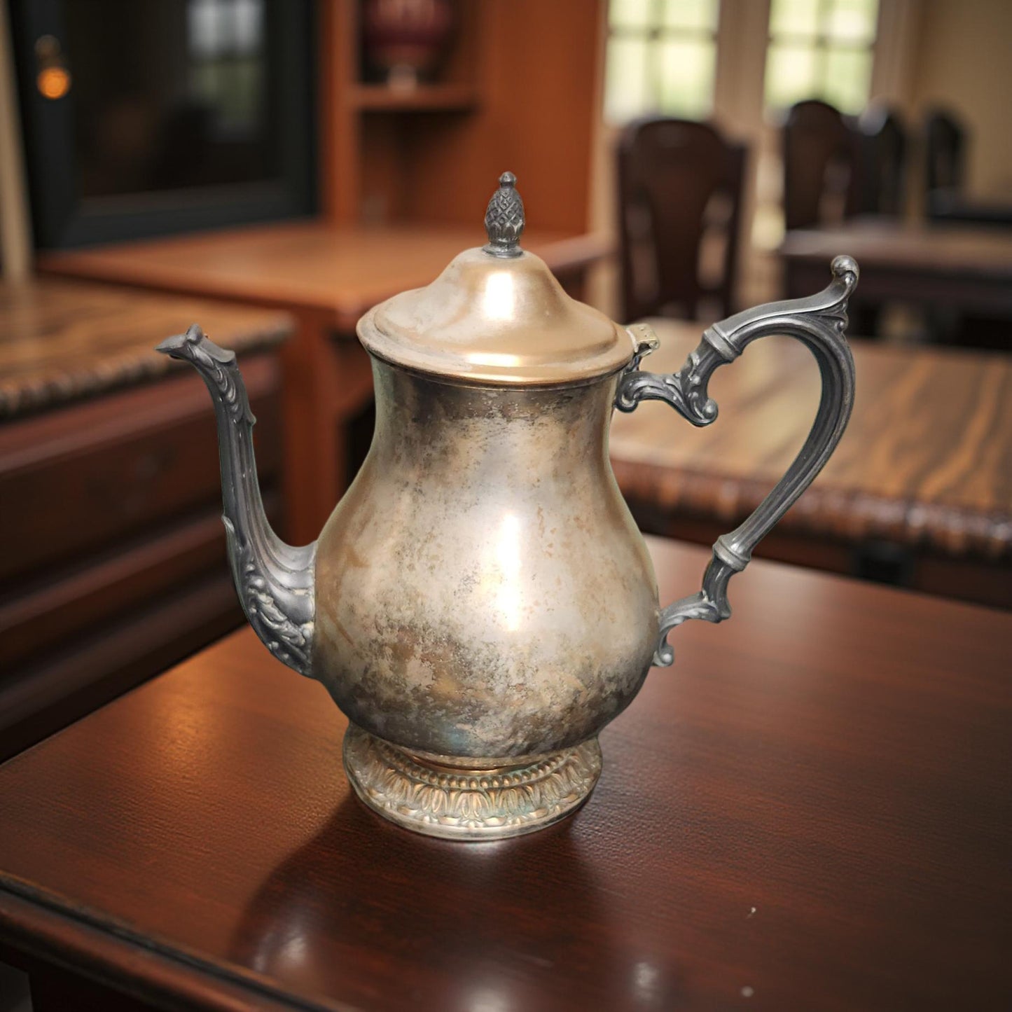 Vintage Silver or Ceramic Tea Pot