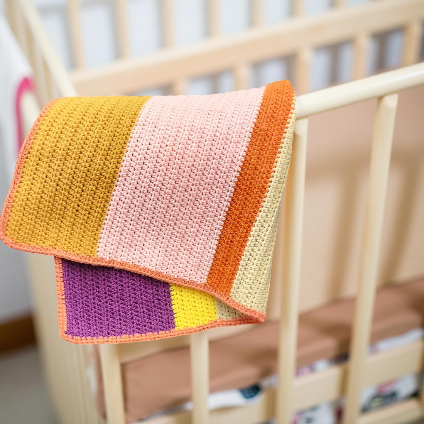 Unique Crochet Baby Quilt, Handmade with Care