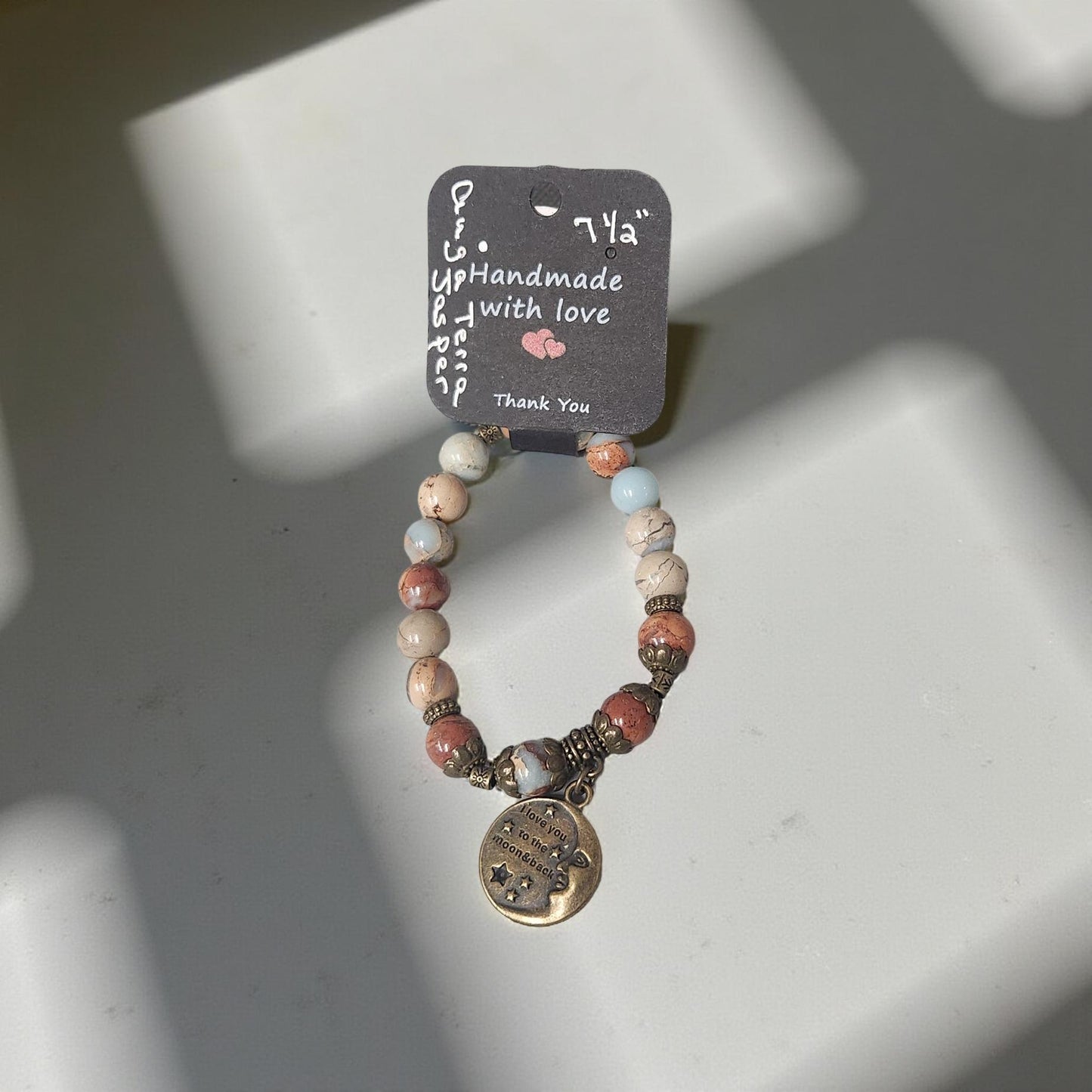 Unique Auga Terra Jasper Bracelet - Handmade Jewelry