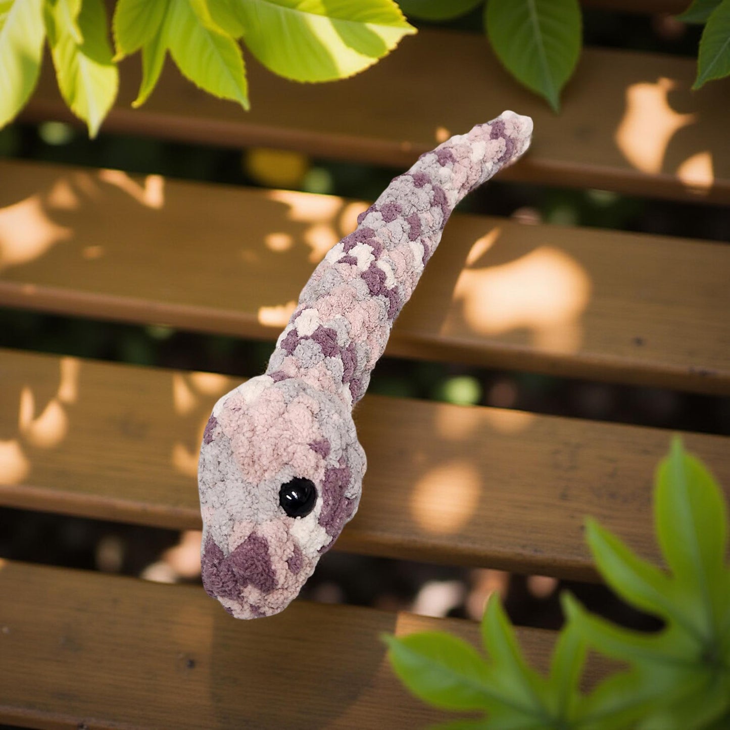 Small Handmade Crochet Coral Snake Plushies