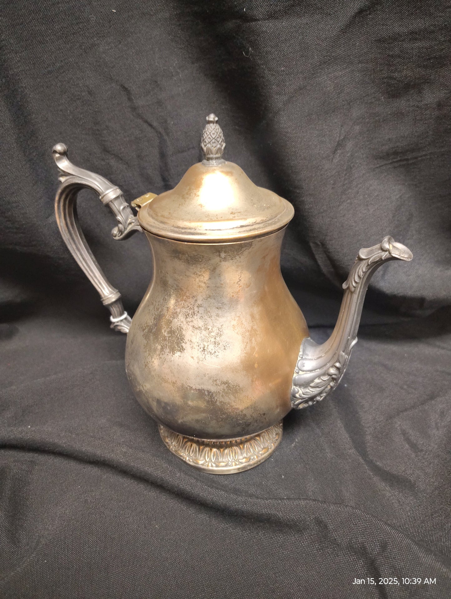Vintage Silver or Ceramic Tea Pot