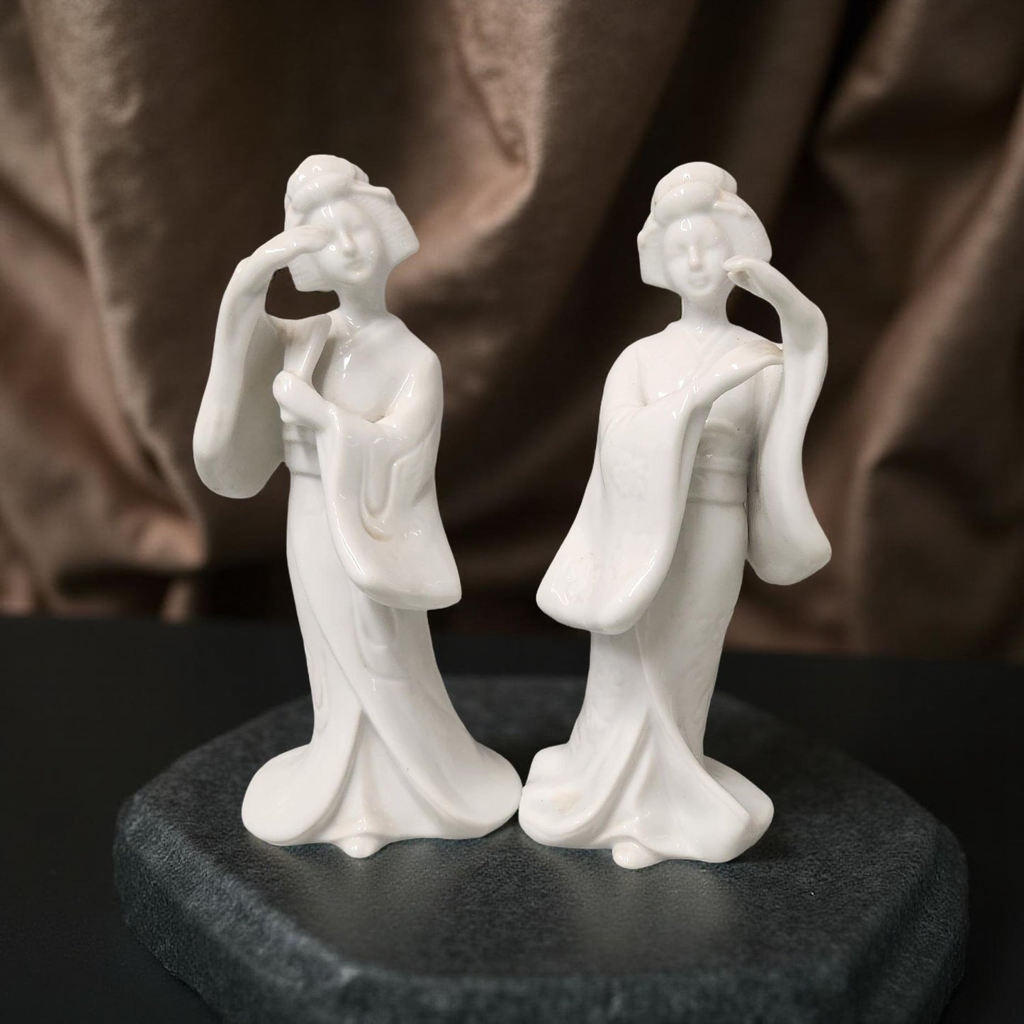Vintage Homco Porcelain Geisha Girl Figurine Set