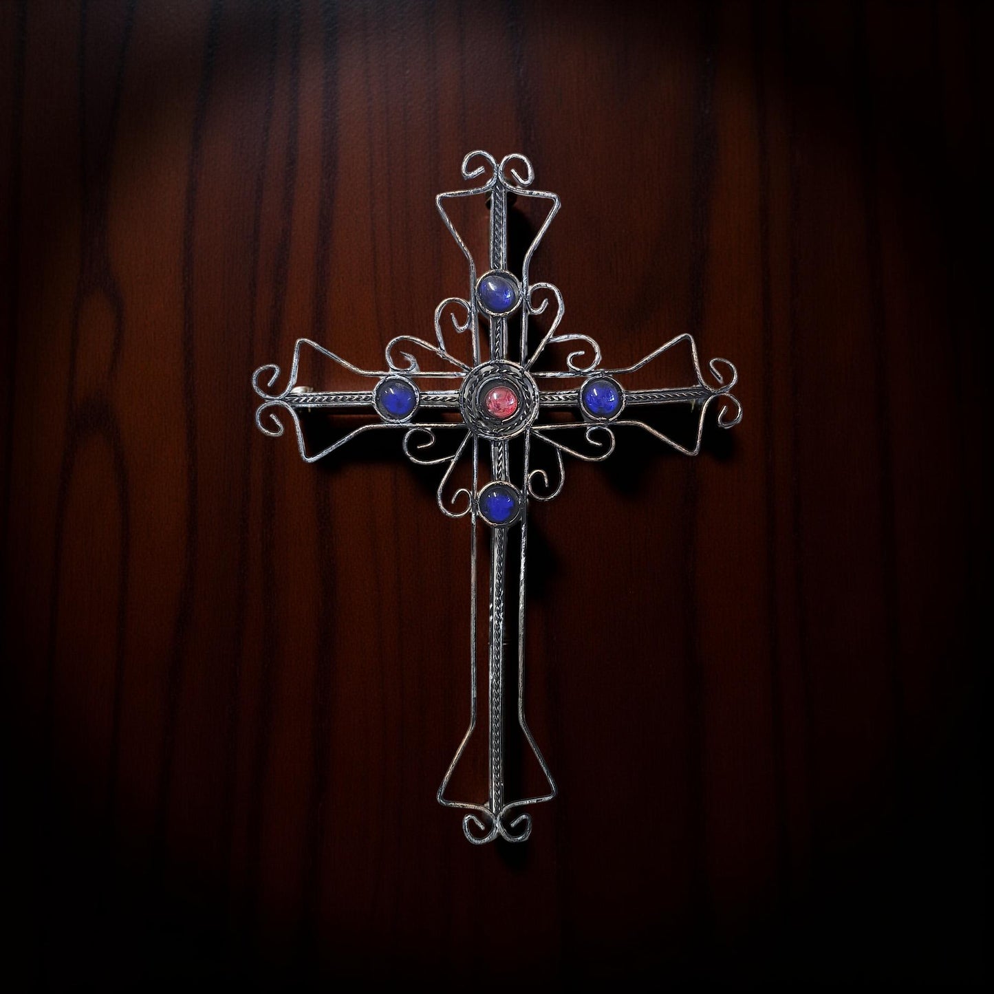 Ornate Silver Wall Hanging Crosses
