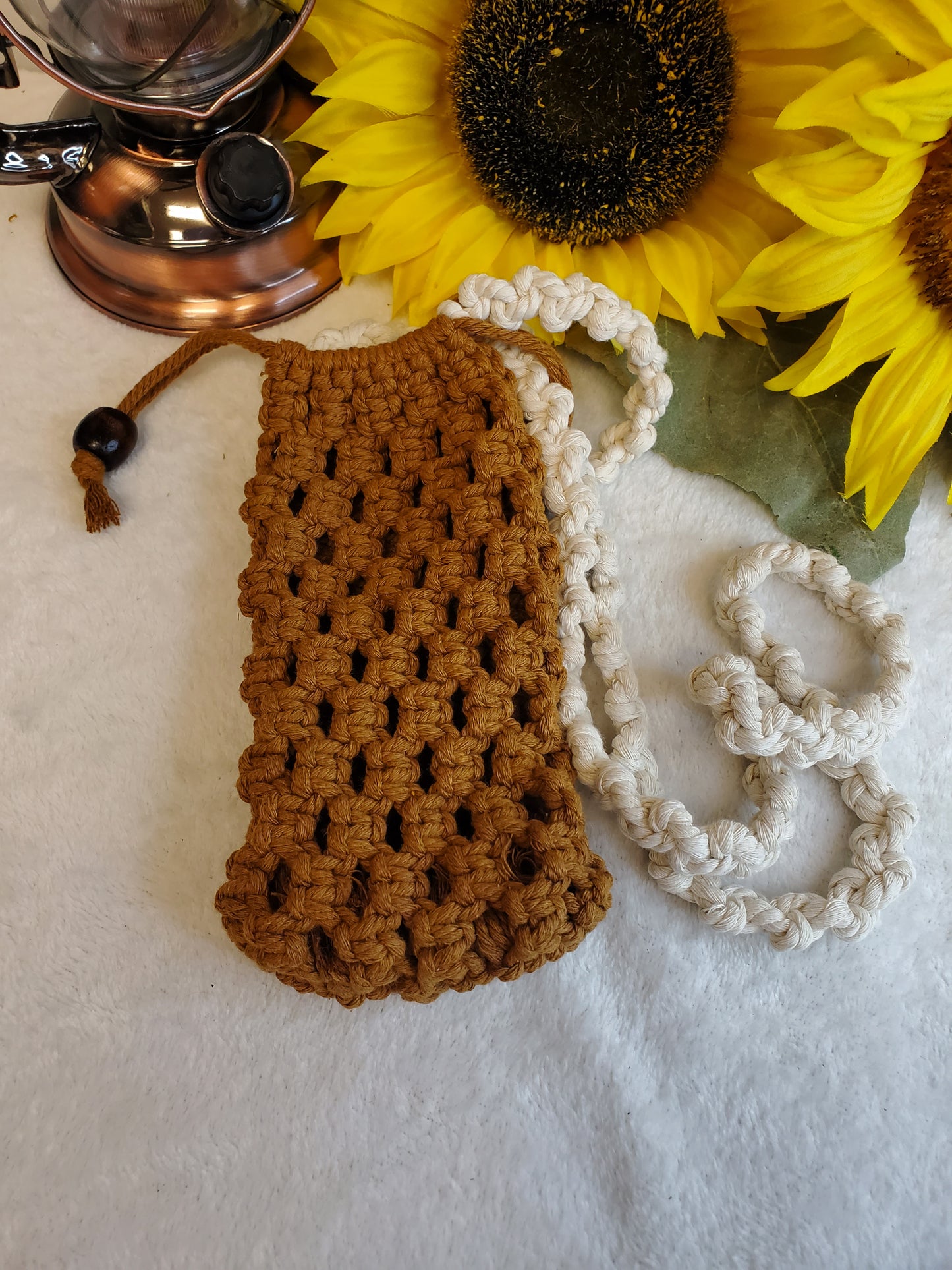 Macrame Cross Body Cell Phone Purse
