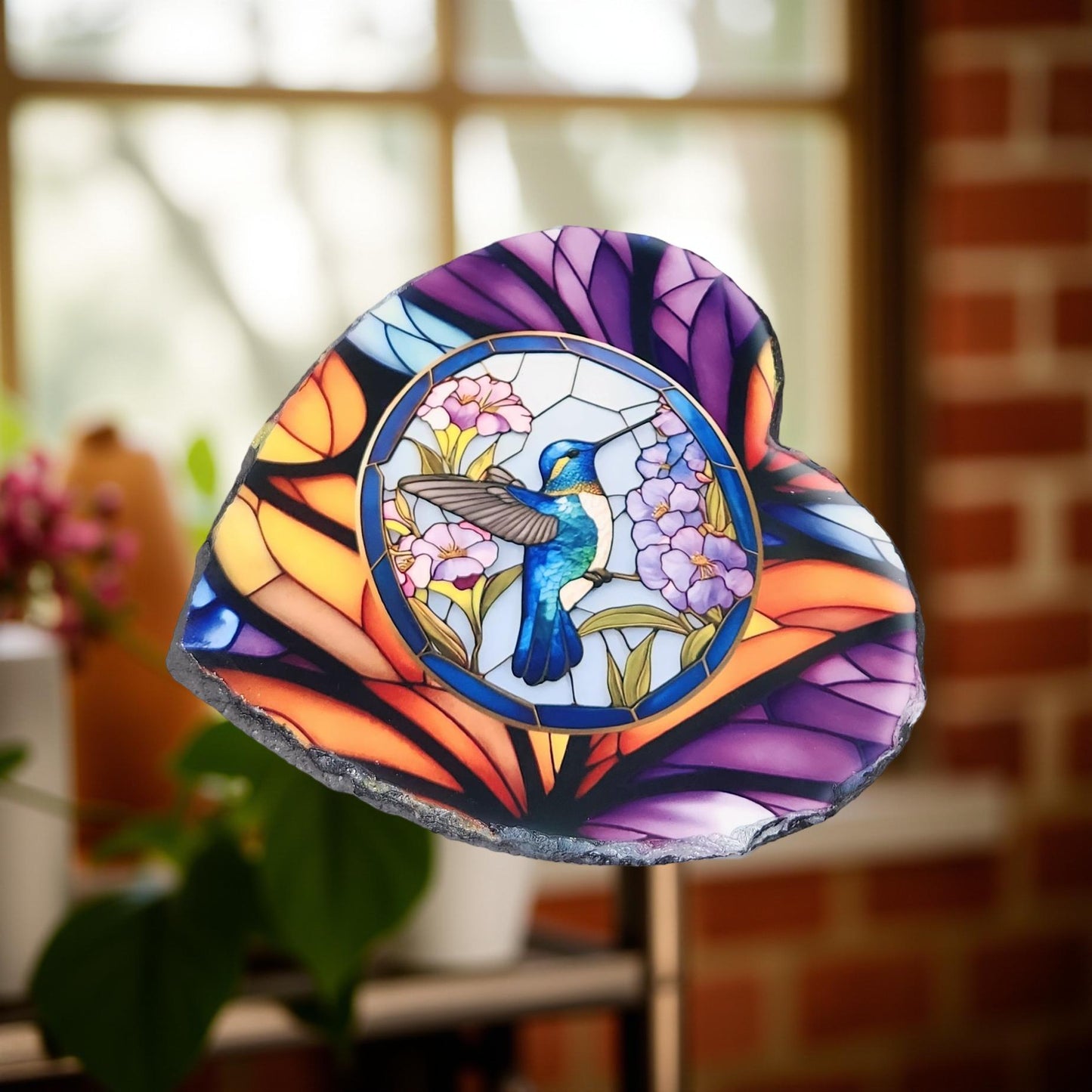 Hummingbird Decorative Slate - Beautiful Memorial Sign