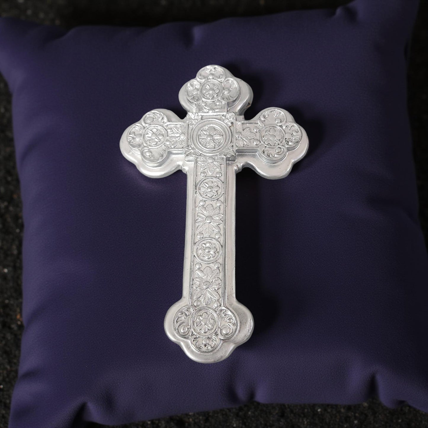 Ornate Silver Wall Hanging Crosses