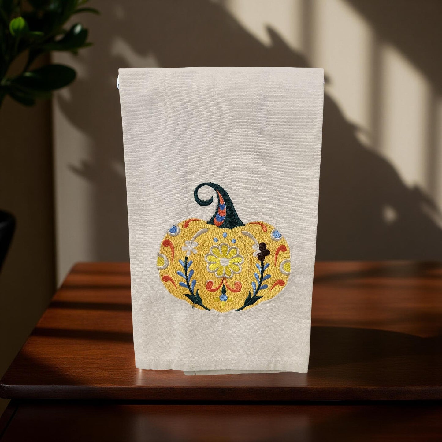 Hand-Crafted Embroidered Halloween Hand Towels