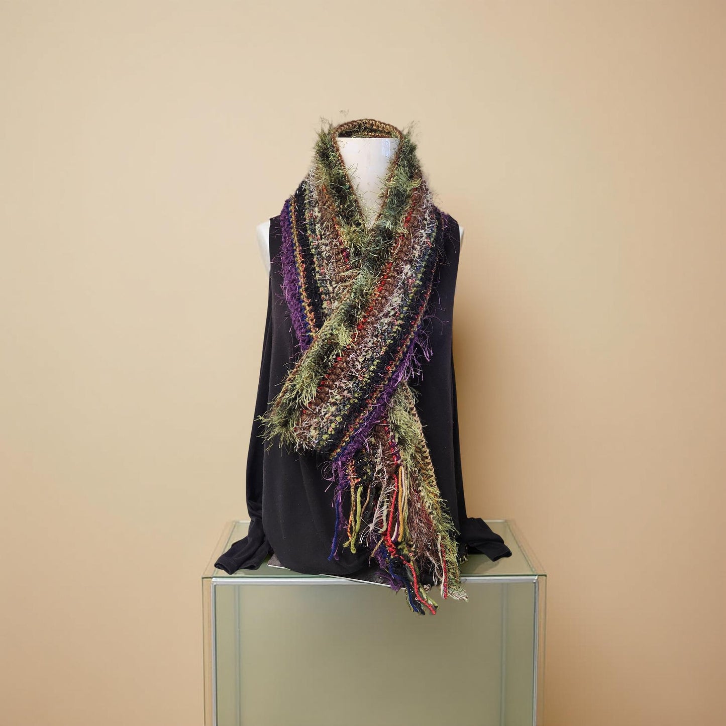 Hand Crocheted Multicolored Scarves