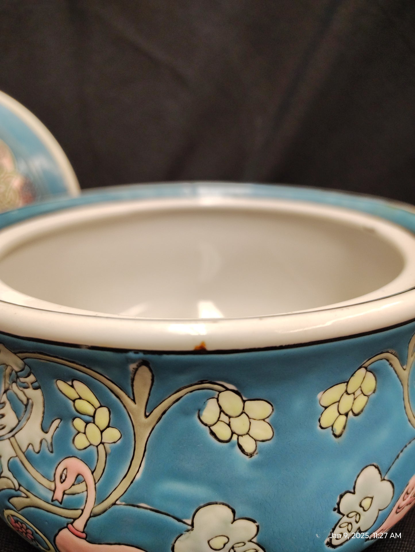 Teal Japanese covered dish