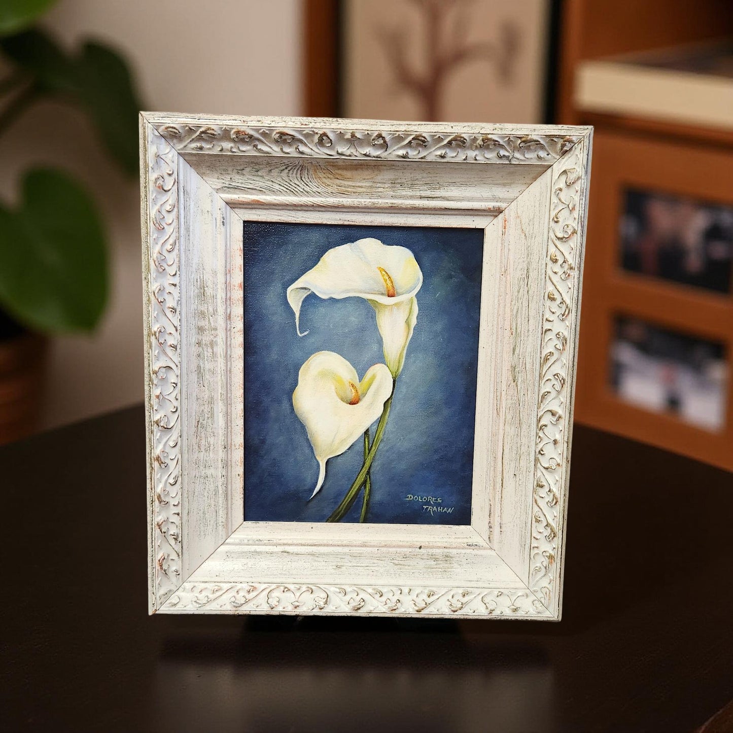 Hand-Painted Lilies by Delores Trahan | Wall Art Decor | Oil Painting