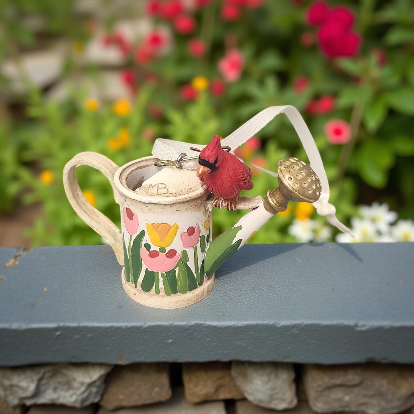 2004 Thirsty Cardinal Ornament - Vintage Marjolein Bastin's Easter Hallmark Collection