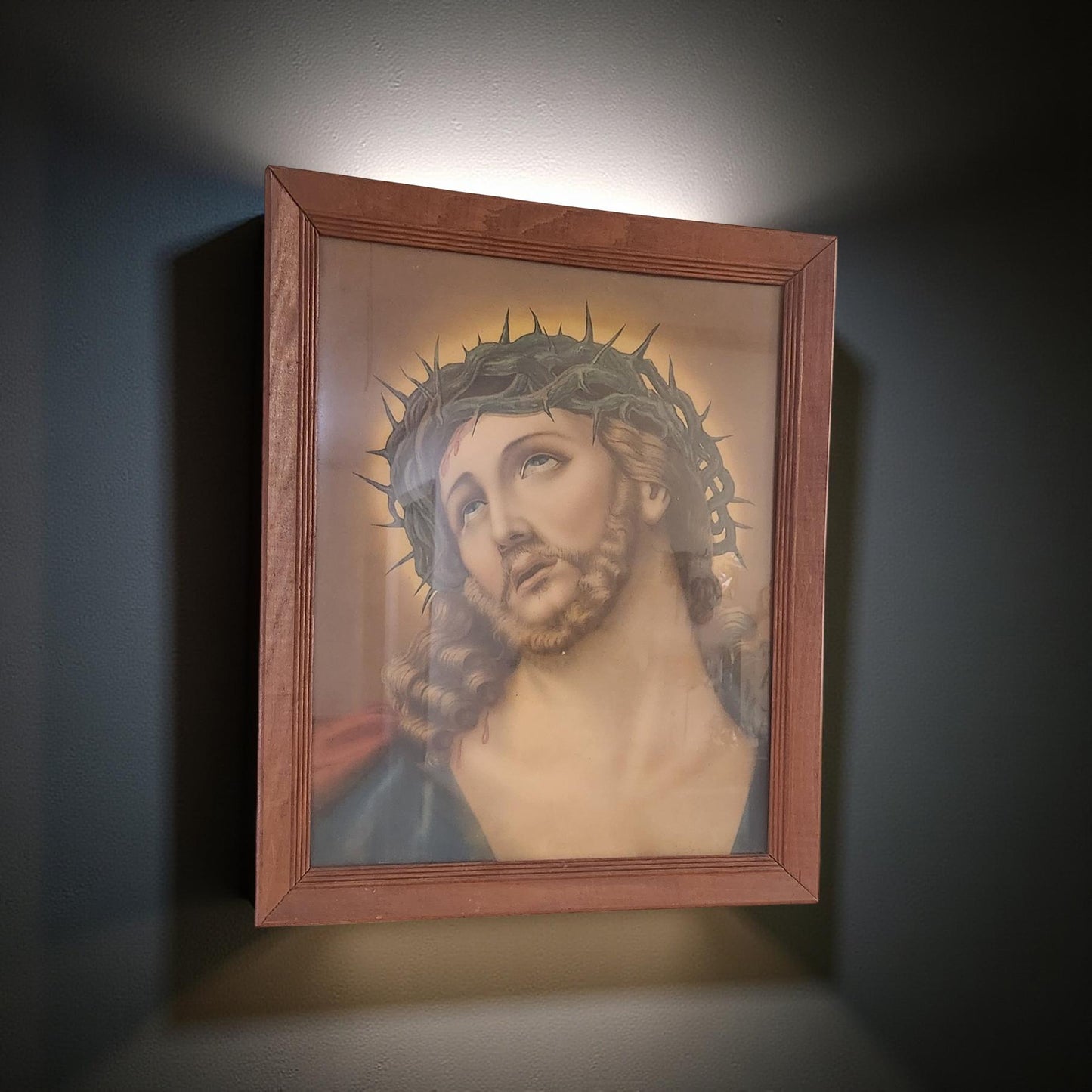 Jesus Christ Crown of Thorns Print - 1935 Art Deco