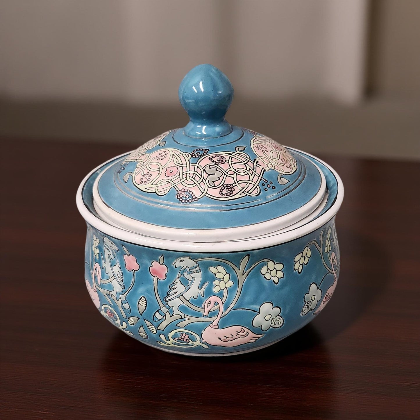 “Vintage Jena Hall Toyo Trading Co. H.F.P. Macau Ceramic Trinket Box – Signature Label”