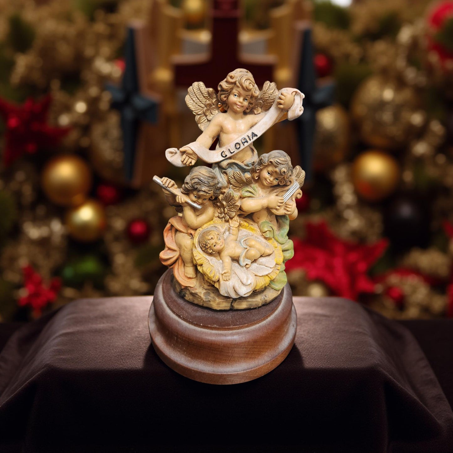 Vintage Angel Nativity Music Box - Heavenly Melodies Keepsake
