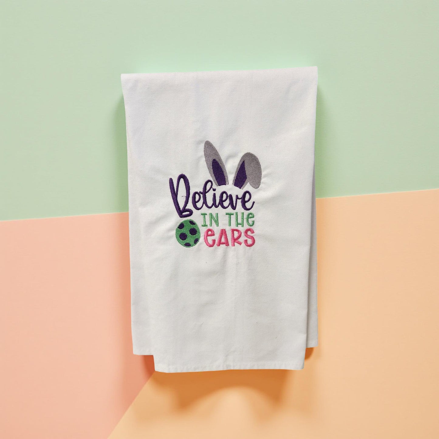 Hand-Crafted Embroidered Easter Hand Towels