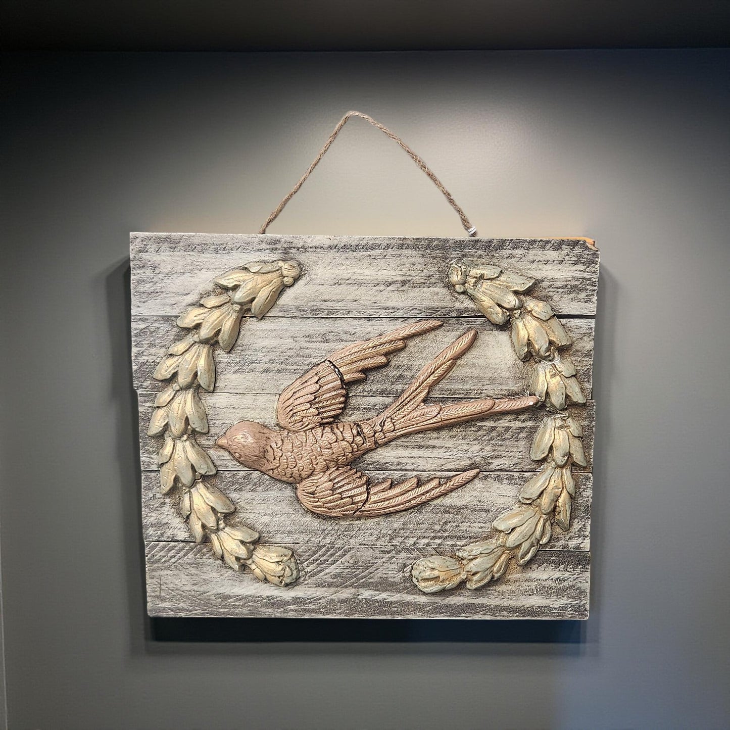 Rustic Sparrow Wall Art - Hand-crafted Design