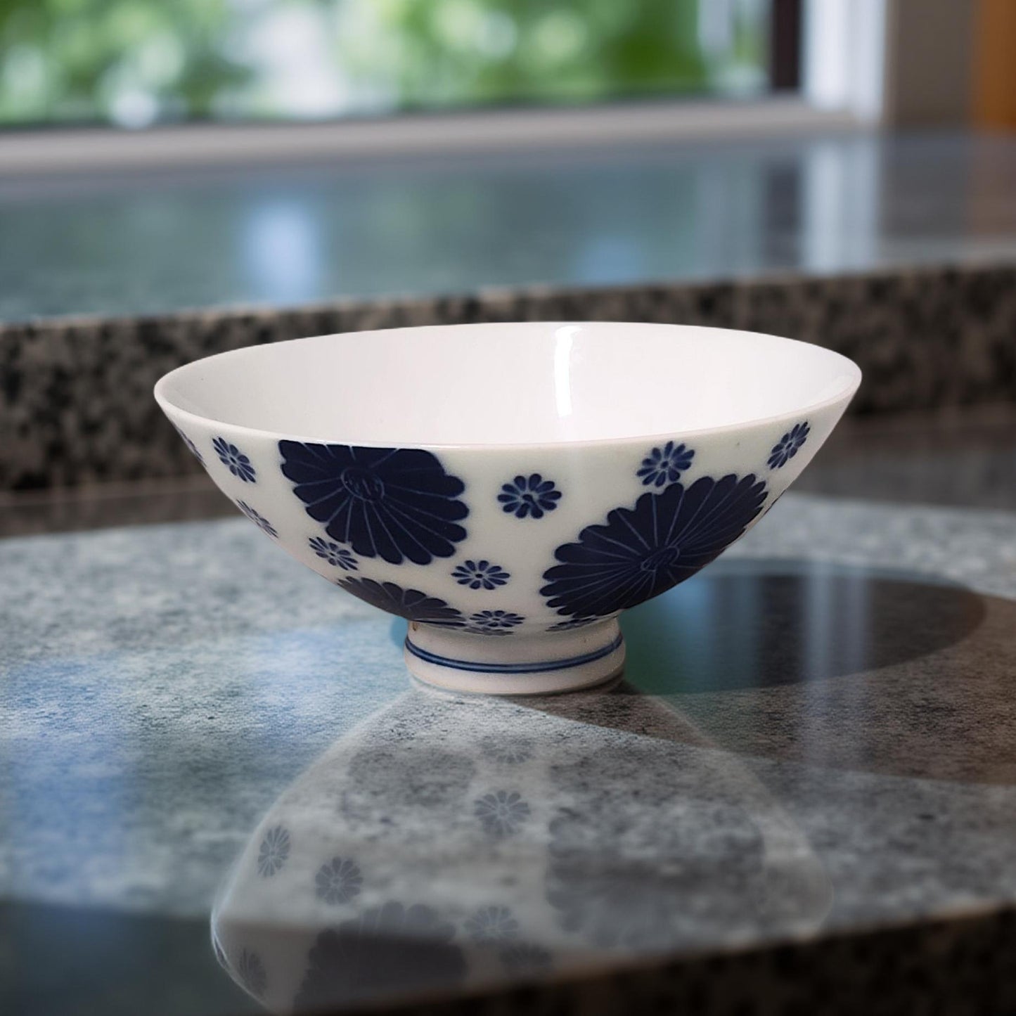 Arita Ware Mizuho Porcelain Blue Bowl