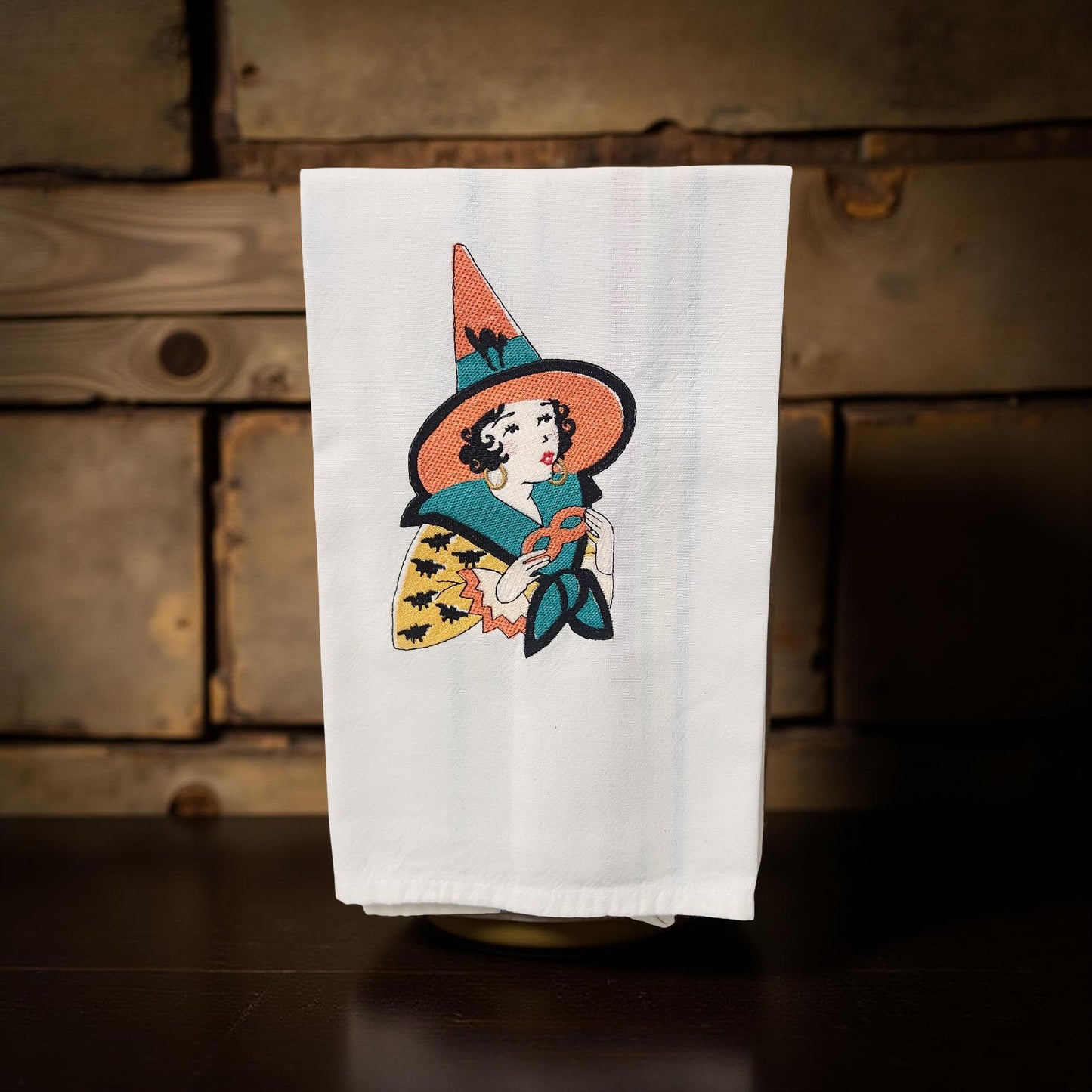Hand-Crafted Embroidered Halloween Hand Towels